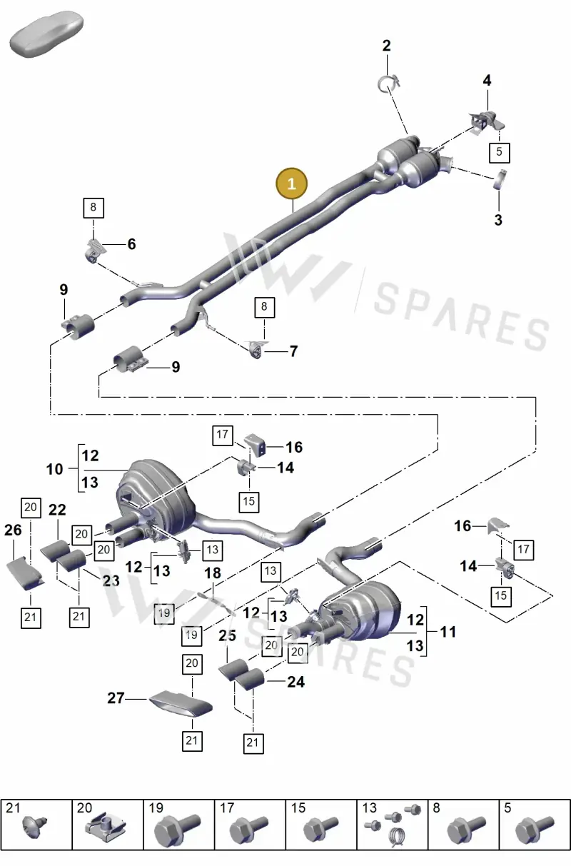 976253121AY — Porsche Panamera (2023-2025) diagram p62203010, position 1