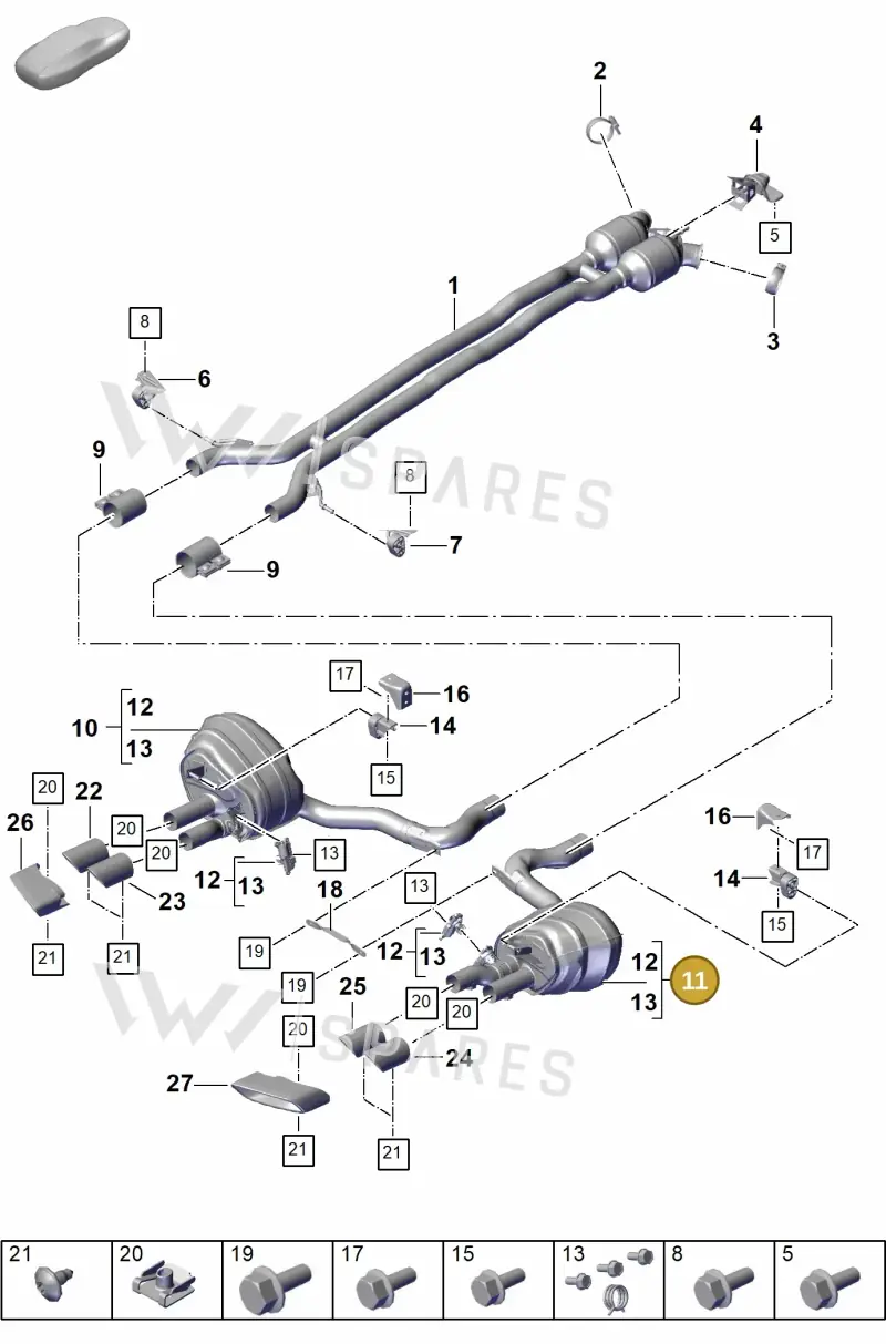 976253600FY — Porsche Panamera (2023-2025) diagram p62203010, position 11