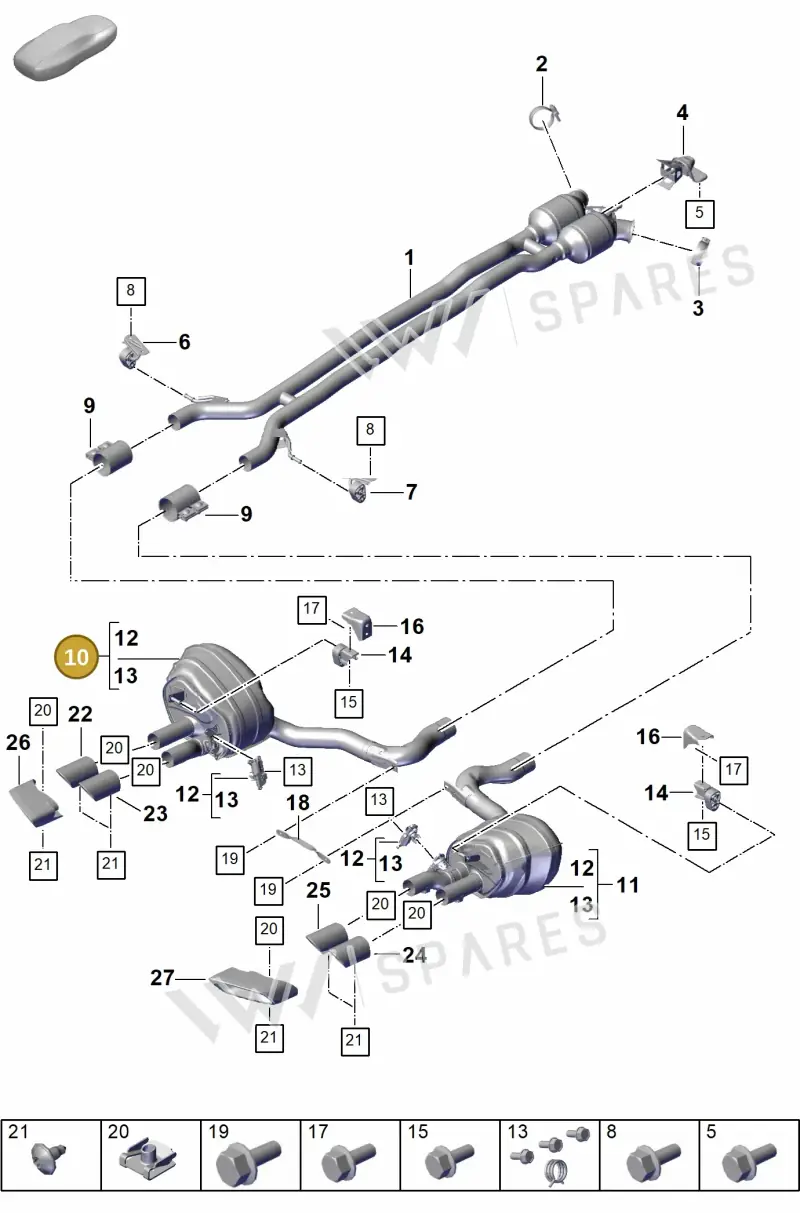 976253601EY — Porsche Panamera (2023-2025) diagram p62203010, position 10