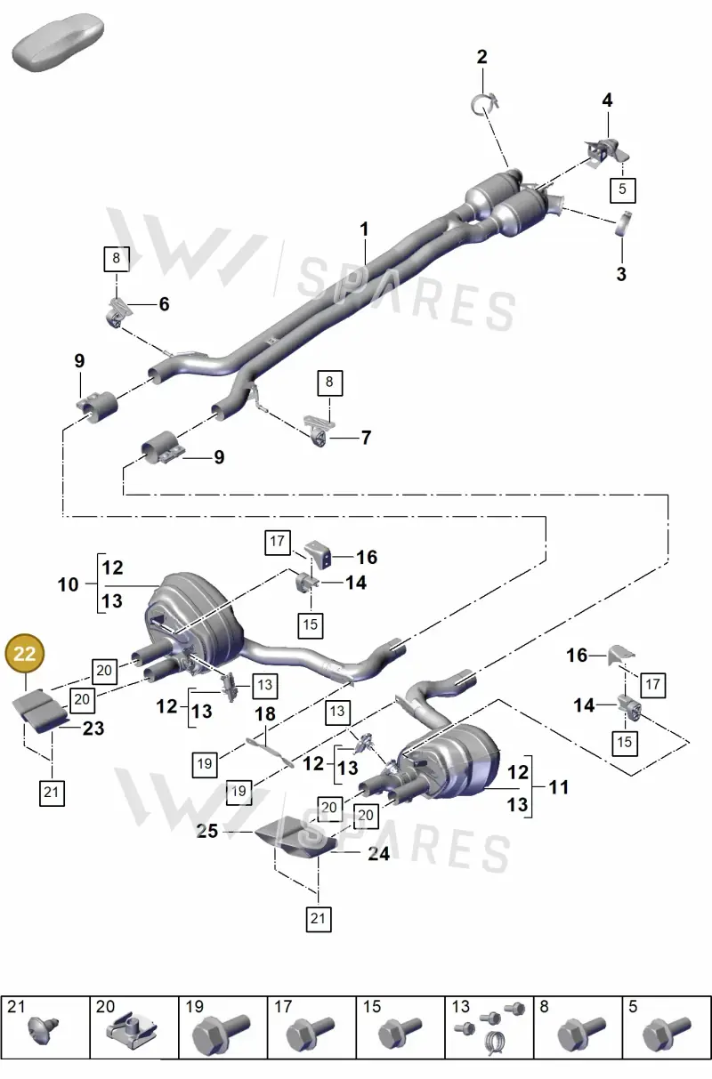 976253823C — Porsche Panamera (2023-2025) diagram p62203000, position 22