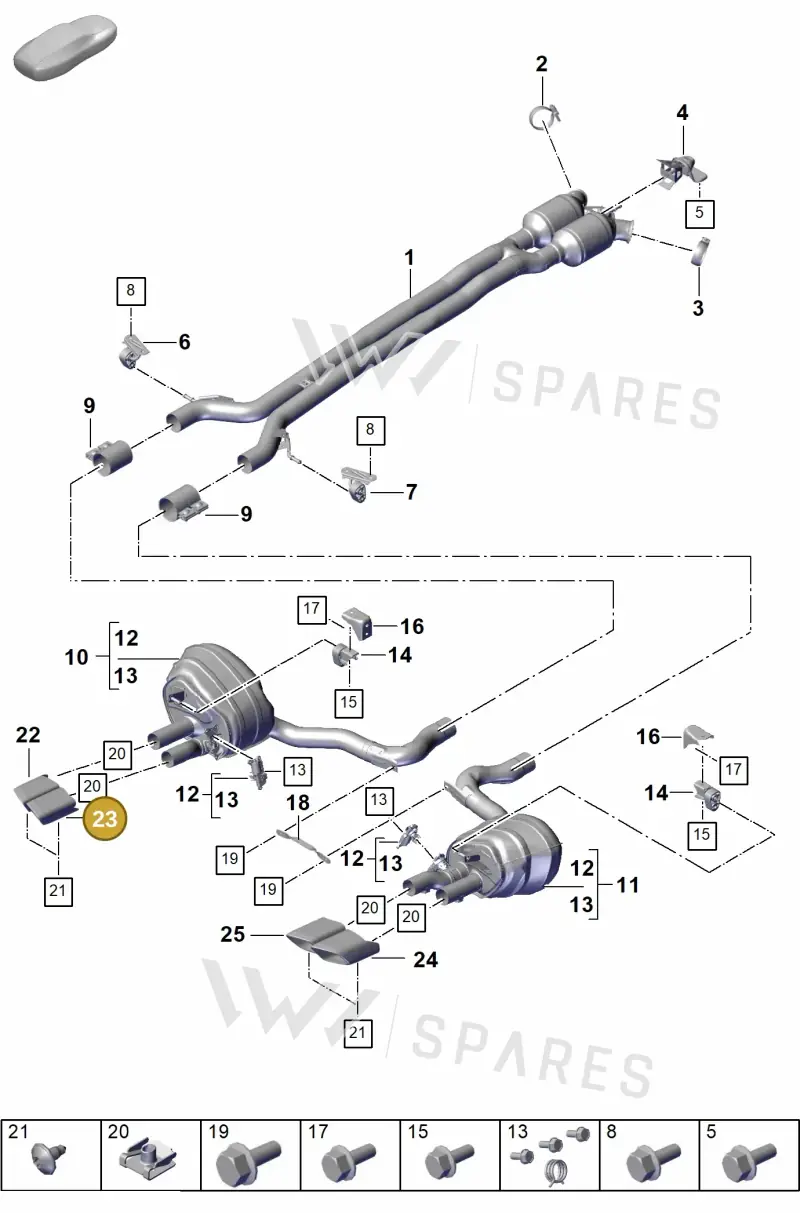 976253823D — Porsche Panamera (2023-2025) diagram p62203000, position 23