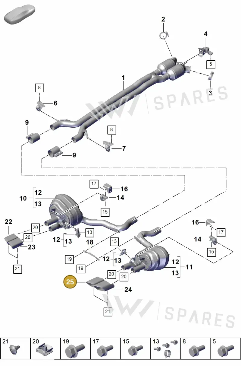 976253824B — Porsche Panamera (2023-2025) diagram p62203000, position 25
