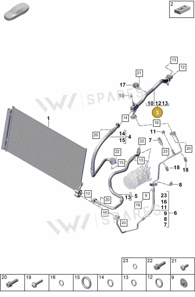 976260840 — Porsche Panamera (2023-2025) diagram p62814300, position 3