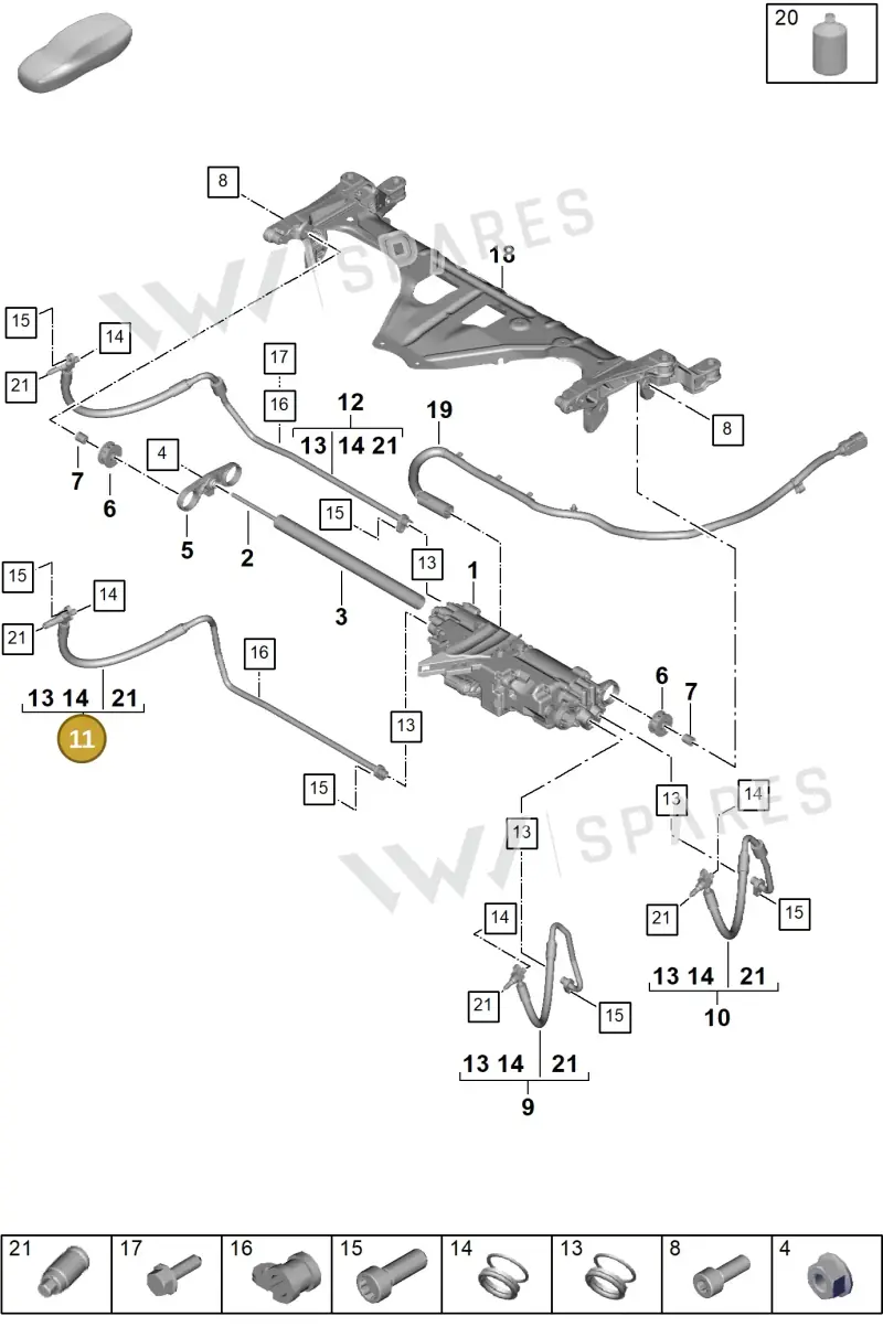 976411804A — Porsche Panamera (2023-2025) diagram p62402050, position 11