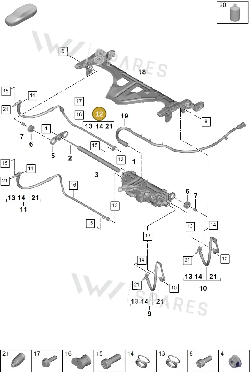 976411804B — Porsche Panamera (2023-2025) diagram p62402050, position 12