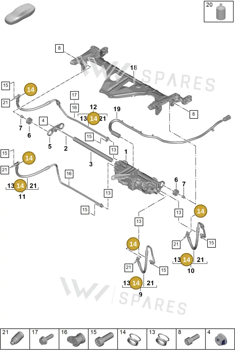 976498007A — Porsche Panamera (2023-2025) diagram p62402050, position 14
