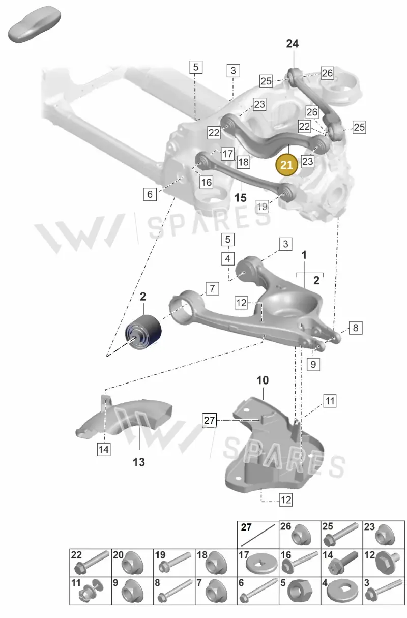 976505323 — Porsche Taycan Sport Turismo (2023-2025) diagram p56501055, position 21