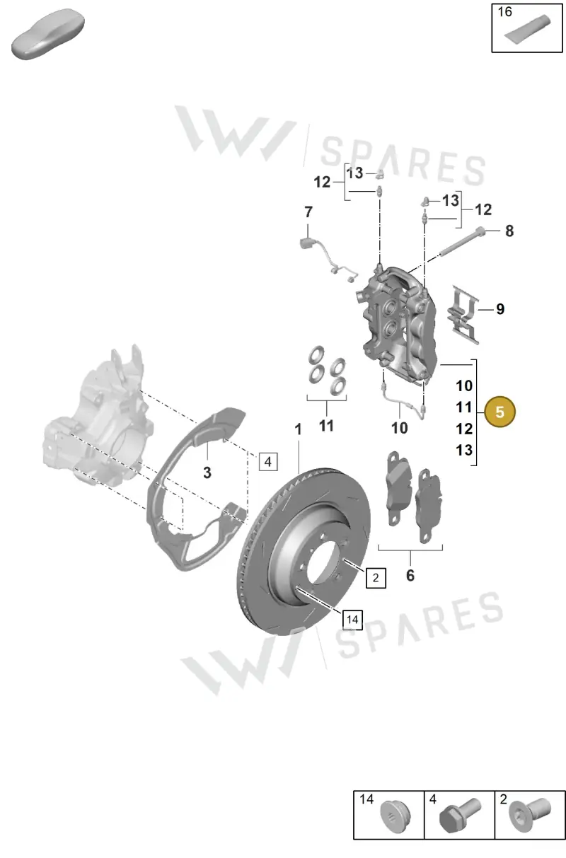 976615424N — Porsche Panamera (2023-2025) diagram p62603100, position 5