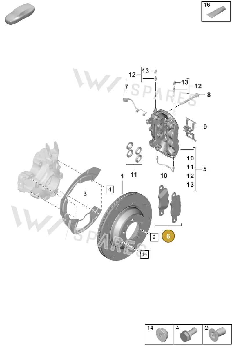 976698451B — Porsche Panamera (2023-2025) diagram p62603100, position 6
