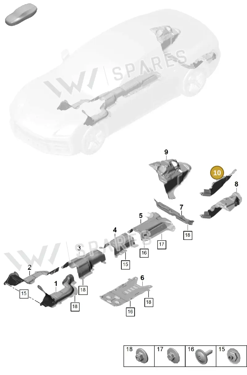 976804117A — Porsche Panamera (2023-2025) diagram p62801725, position 10