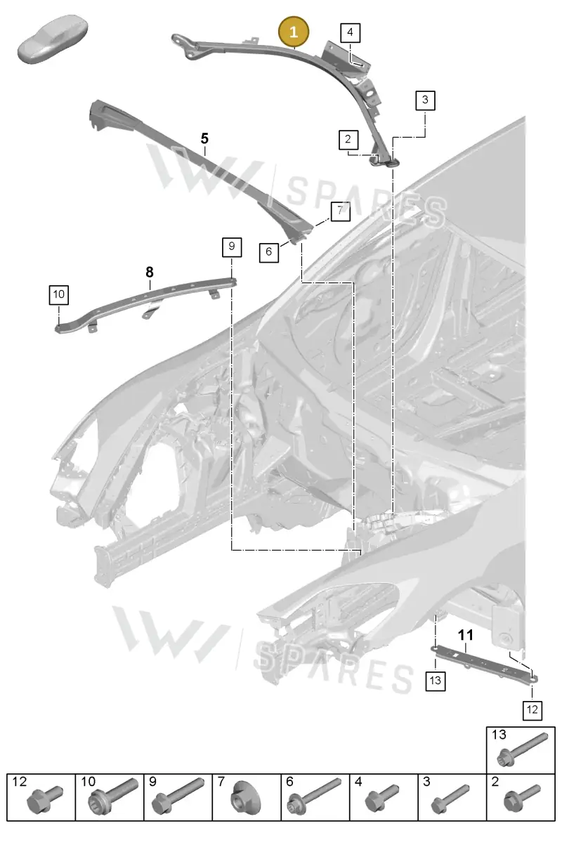 976805475 — Porsche Panamera (2023-2025) diagram p62801150, position 1