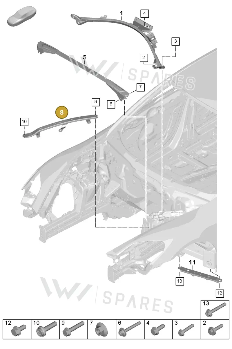 976805477 — Porsche Panamera (2023-2025) diagram p62801150, position 8