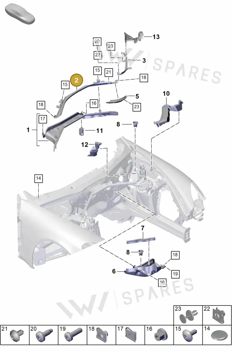 976815517B — Porsche Panamera (2023-2025) diagram p62813000, position 2