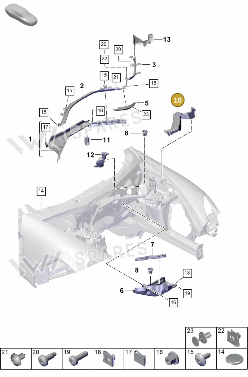 976819238 — Porsche Panamera (2023-2025) diagram p62813000, position 10