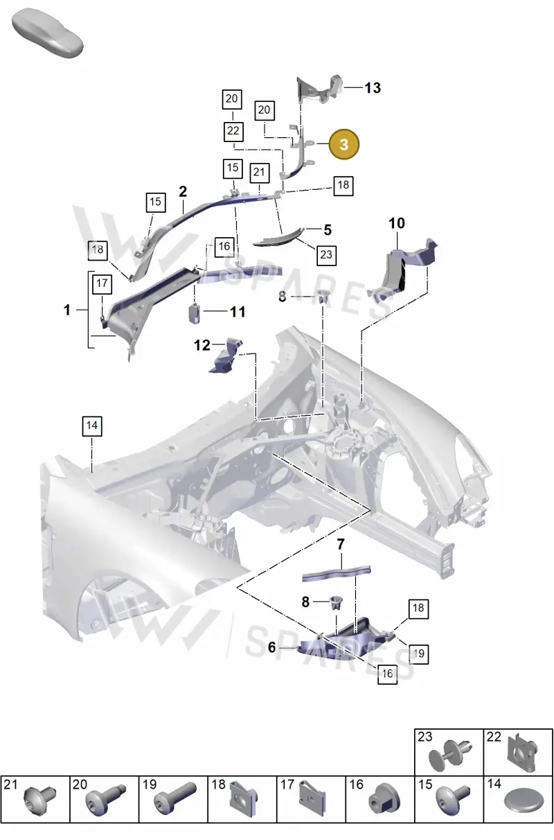 976819512 — Porsche Panamera (2023-2025) diagram p62813000, position 3