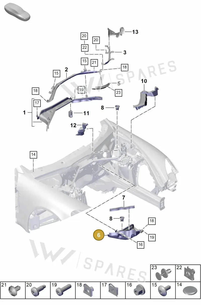 976819530B — Porsche Panamera (2023-2025) diagram p62813000, position 6