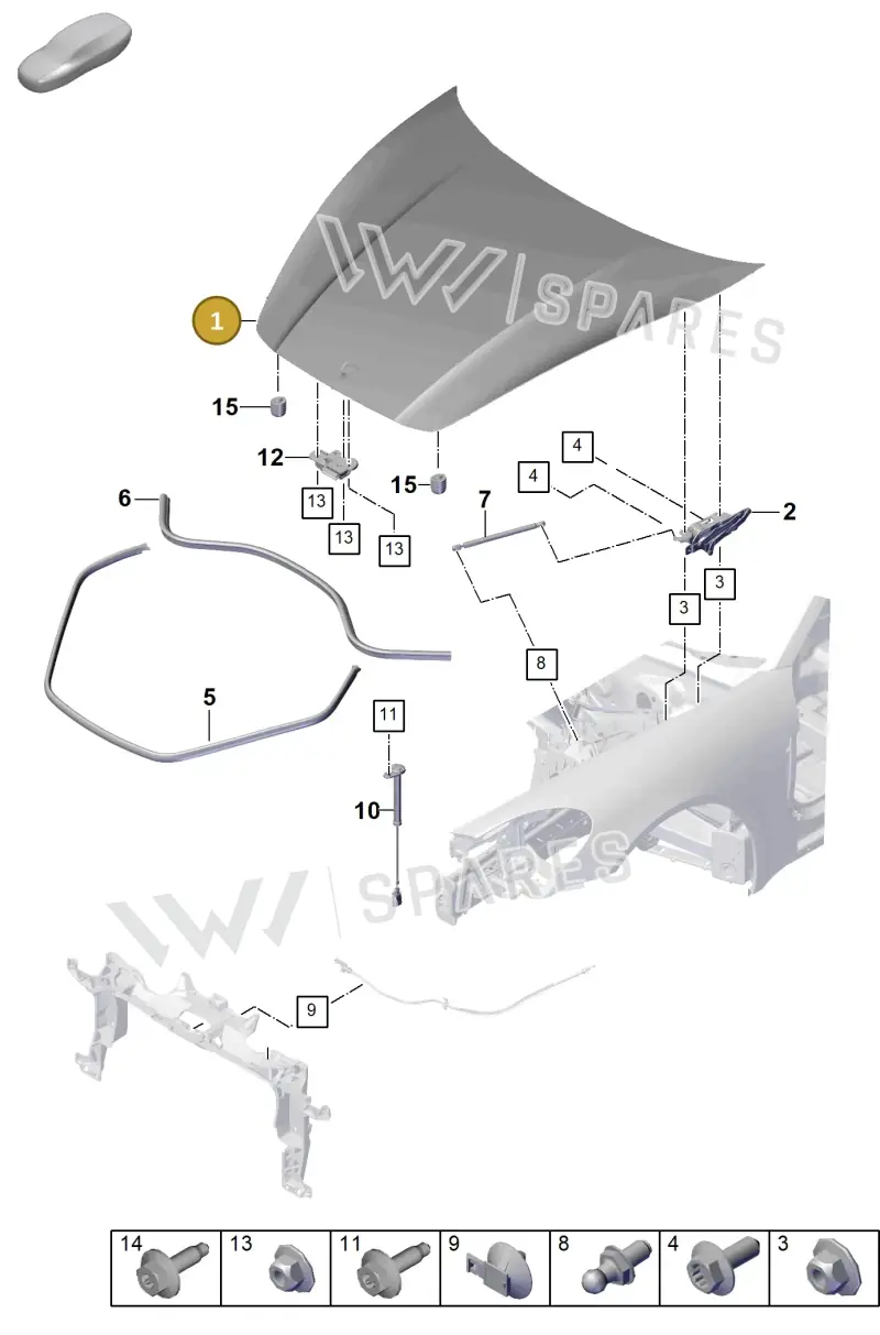 976823031AYGRV — Porsche Panamera (2023-2025) diagram p62803000, position 1