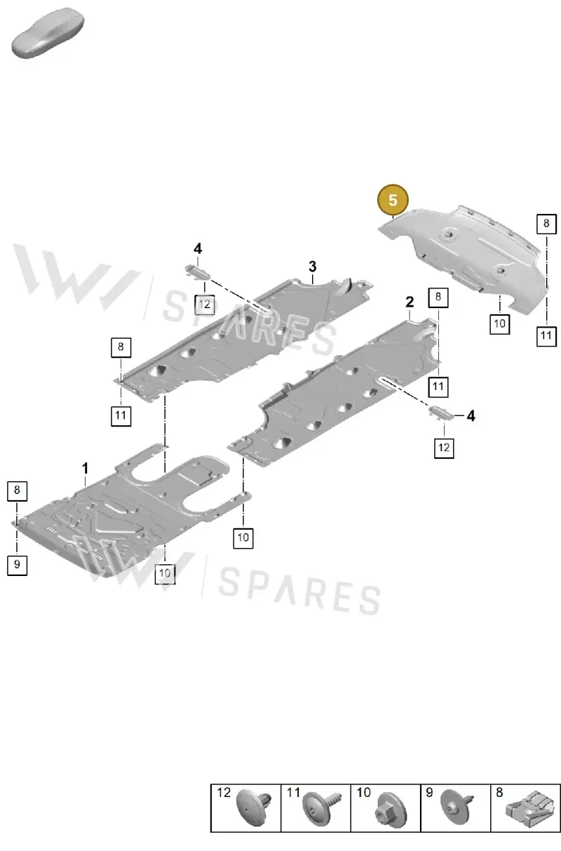 976825505A — Porsche Panamera (2023-2025) diagram p62801700, position 5