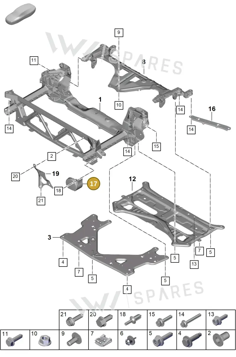976825611B — Porsche Panamera (2023-2025) diagram p62401000, position 17