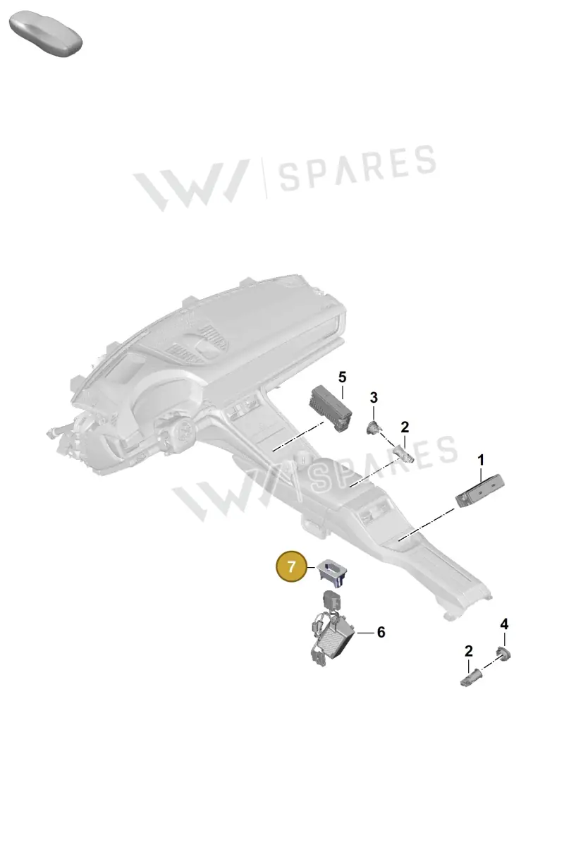 976863287A — Porsche Panamera (2023-2025) diagram p62905700, position 7