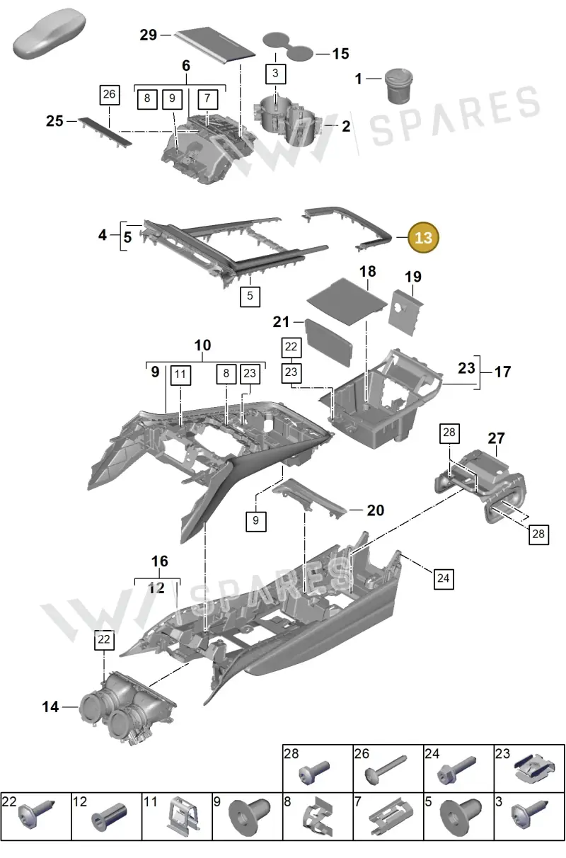 976864275HBO3 — Porsche Panamera (2023-2025) diagram p62809300, position 13