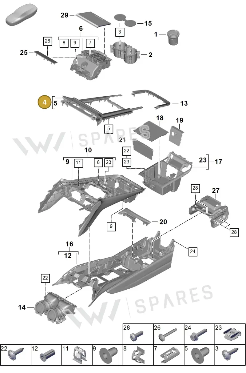 976864365AHIR2 — Porsche Panamera (2023-2025) diagram p62809300, position 4
