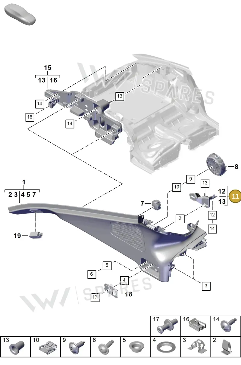 976867891 — Porsche Panamera (2023-2025) diagram p62807400, position 11