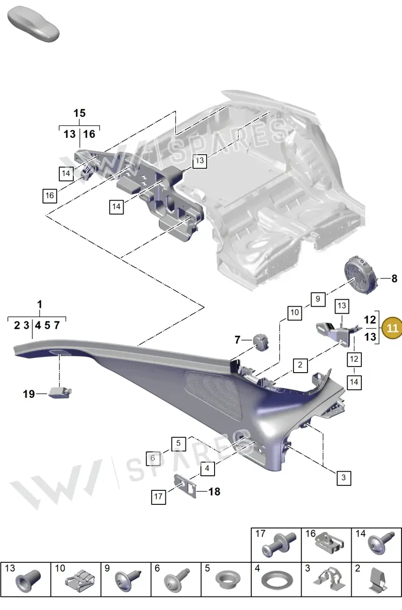 976867892 — Porsche Panamera (2023-2025) diagram p62807400, position 11