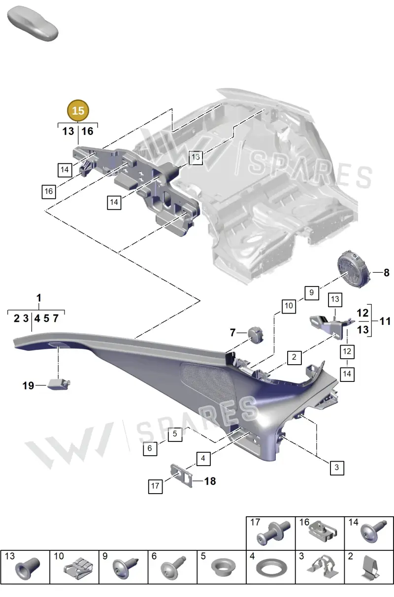 976868891 — Porsche Panamera (2023-2025) diagram p62807400, position 15