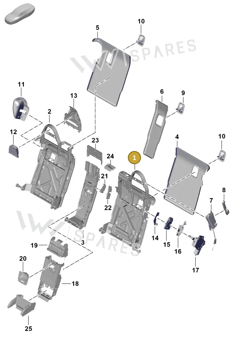 976885045A — Porsche Panamera (2023-2025) diagram p62818020, position 1