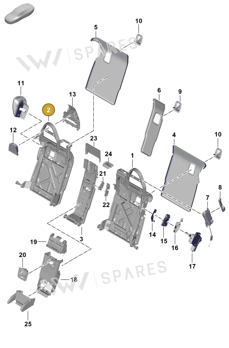 976885046A — Porsche Panamera (2023-2025) diagram p62818020, position 2