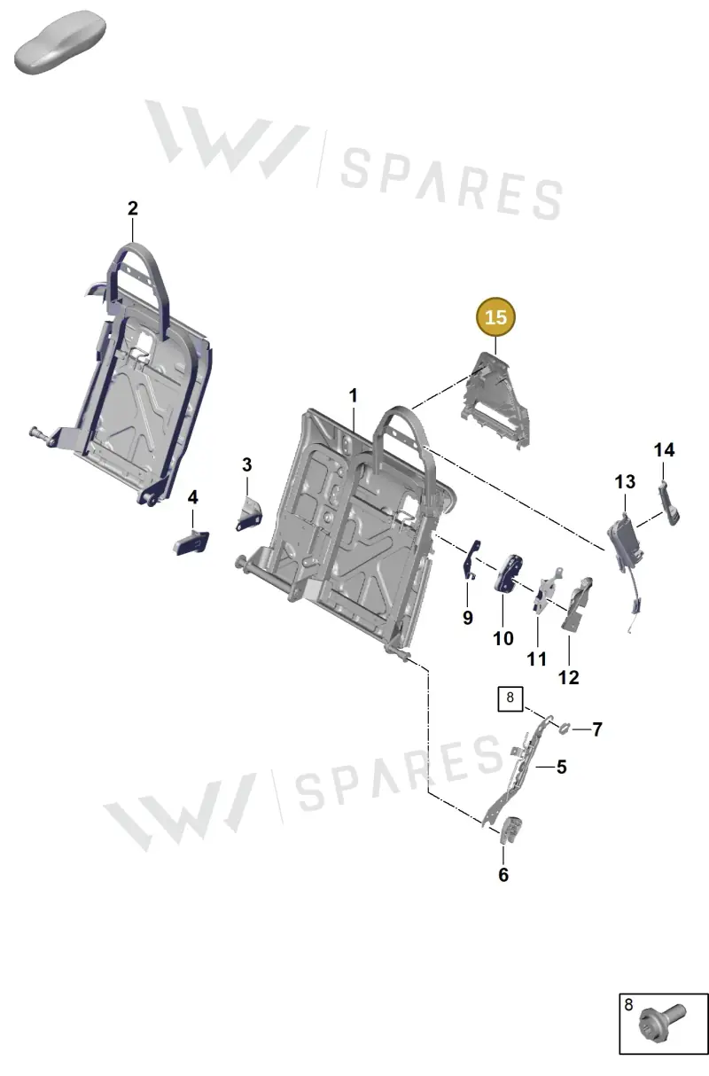 976886116A — Porsche Panamera (2023-2025) diagram p62818000, position 15