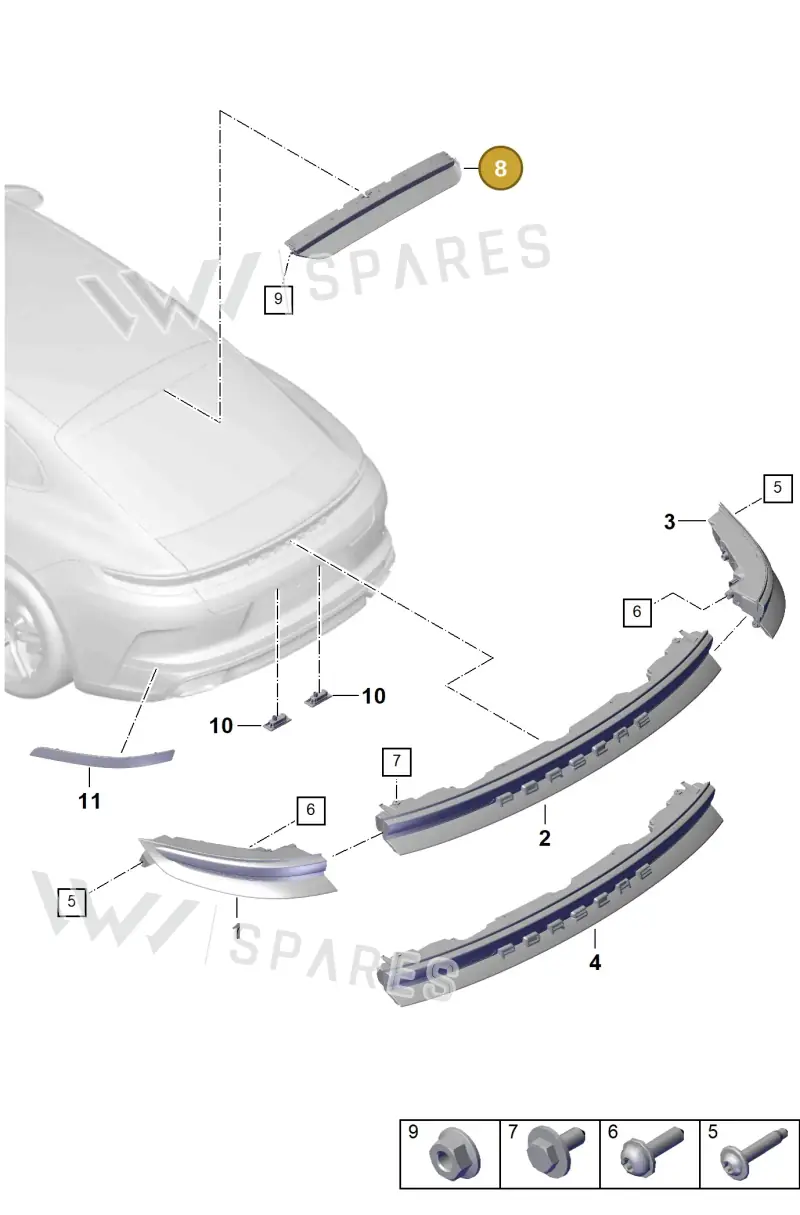 976945087E — Porsche Panamera (2023-2025) diagram p62908400, position 8