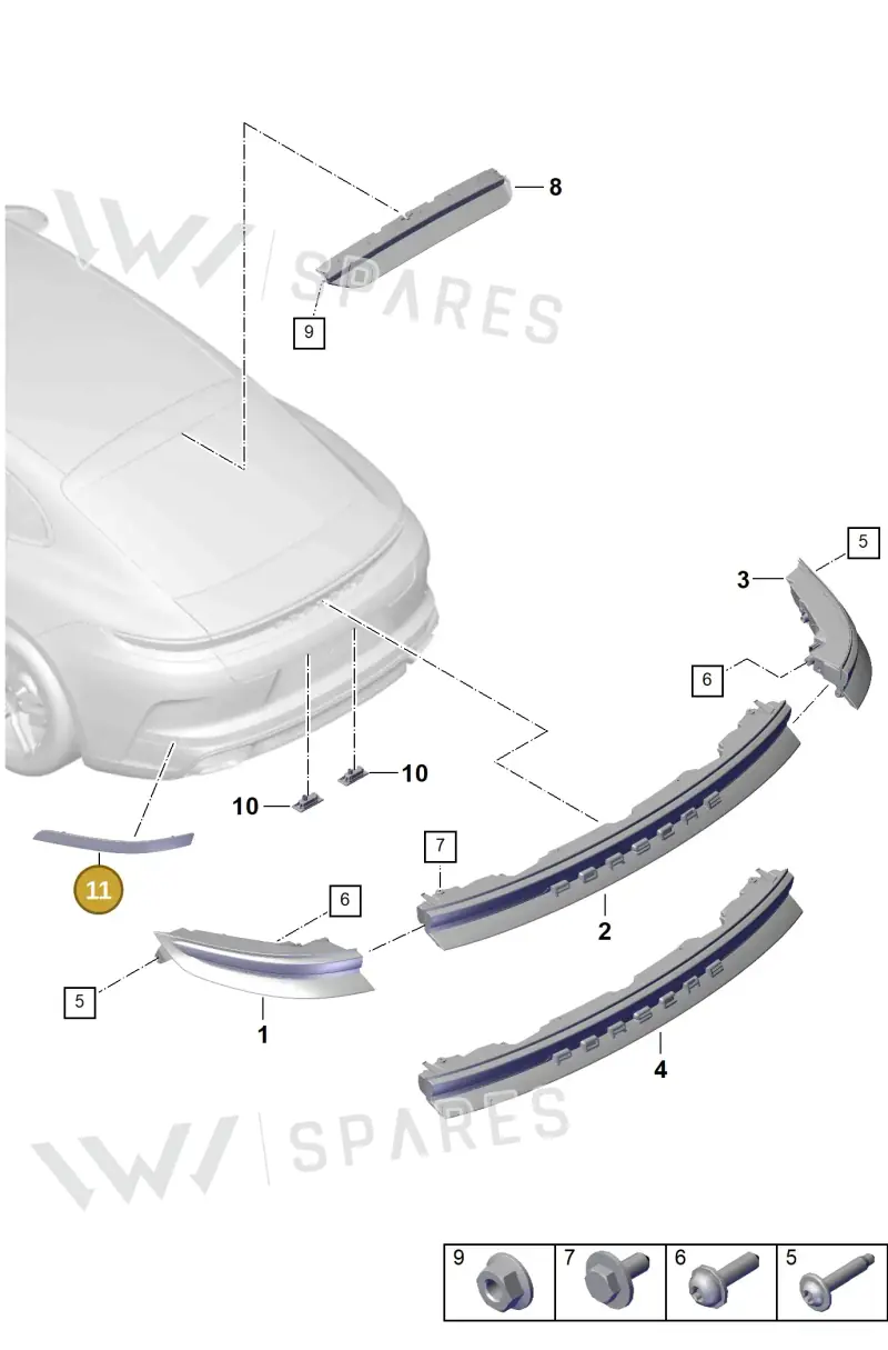 976945104B — Porsche Panamera (2023-2025) diagram p62908400, position 11