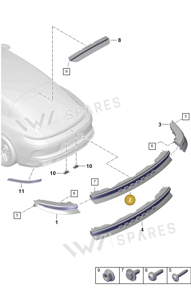 976945207BL — Porsche Panamera (2023-2025) diagram p62908400, position 2