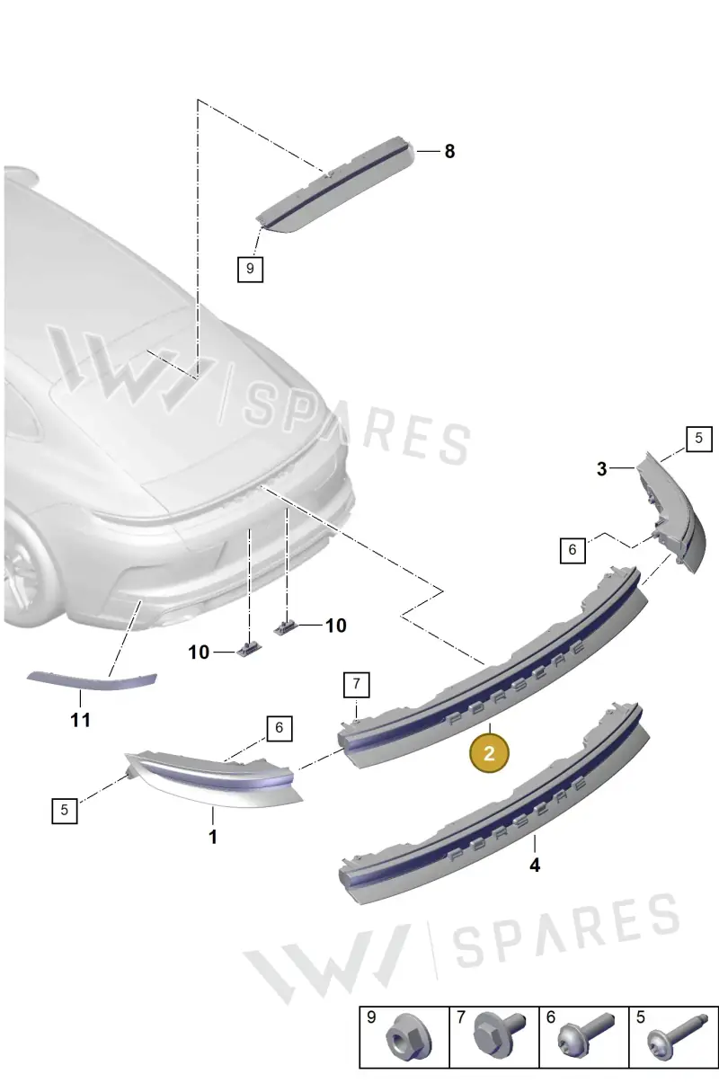 976945207BM — Porsche Panamera (2023-2025) diagram p62908400, position 2