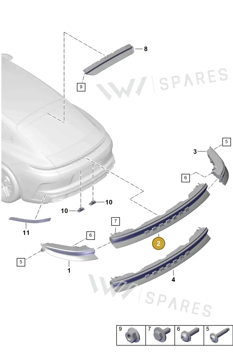 976945207BQ — Porsche Panamera (2023-2025) diagram p62908400, position 2