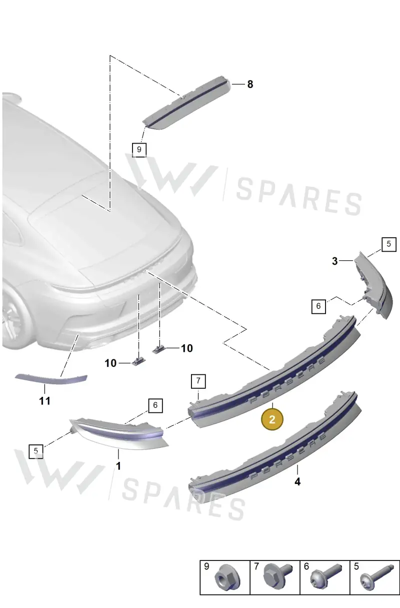 976945207BT — Porsche Panamera (2023-2025) diagram p62908400, position 2
