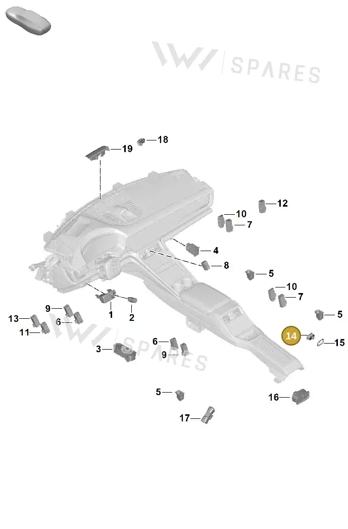 976959511A6N3 — Porsche Panamera (2023-2025) diagram p62905600, position 14