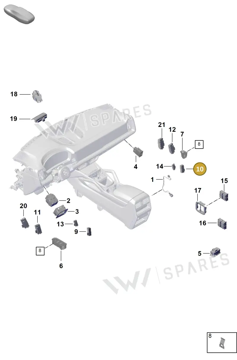 976959770A6N3 — Porsche Cayenne Coupe (2023-2023) diagram p60905400, position 10