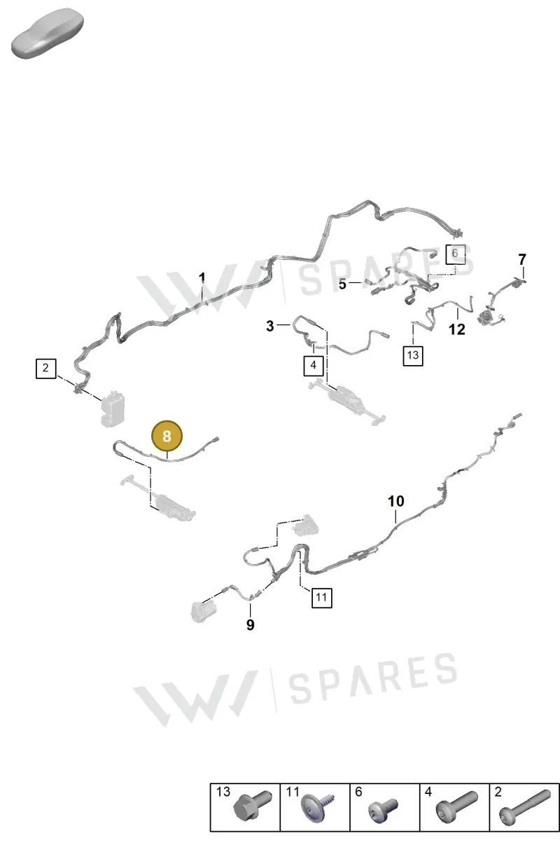 976971154A — Porsche Panamera (2023-2025) diagram p62904000, position 8