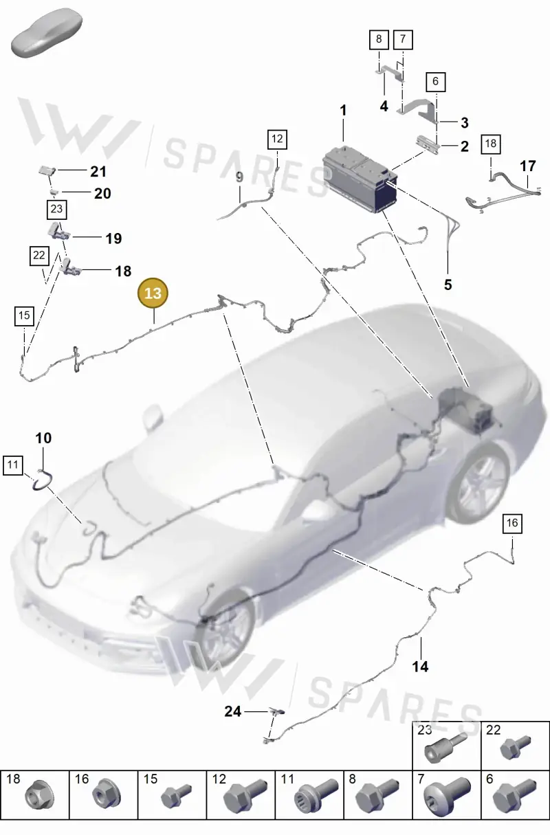 976971227D — Porsche Panamera (2023-2025) diagram p62902300, position 13