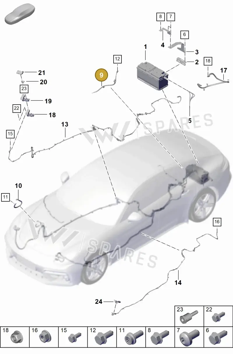 976971233F — Porsche Panamera (2023-2025) diagram p62902300, position 9