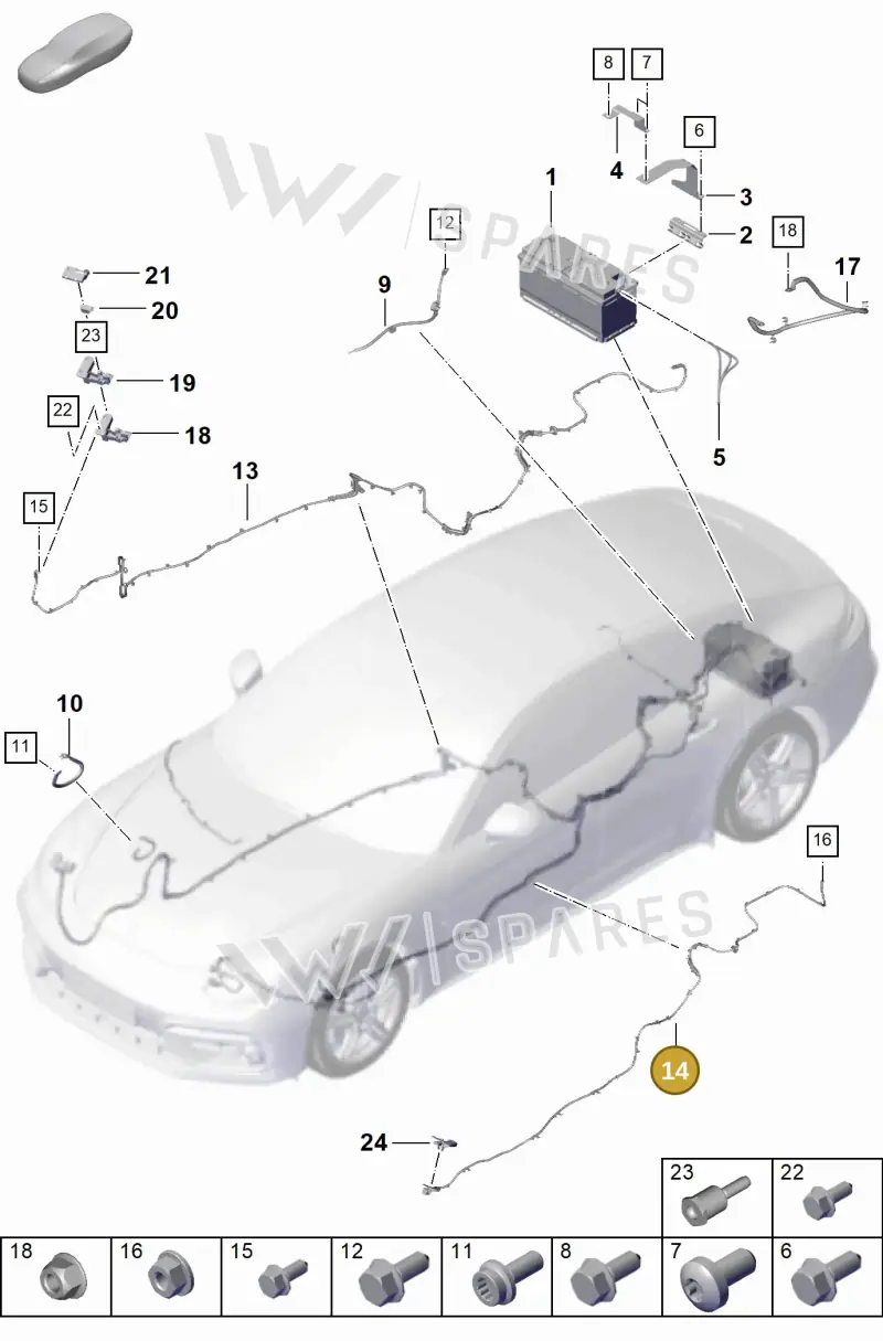 976971311A — Porsche Panamera (2023-2025) diagram p62902300, position 14