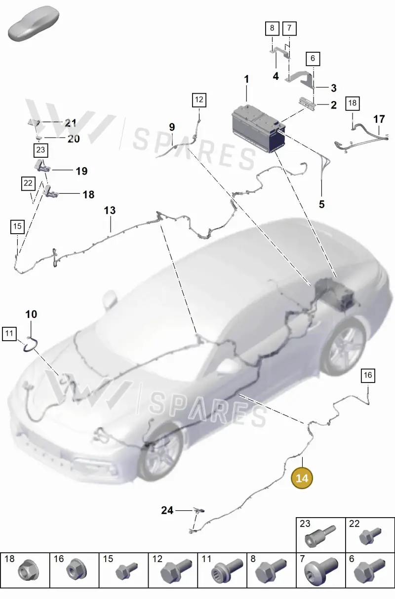 976971311B — Porsche Panamera (2023-2025) diagram p62902300, position 14