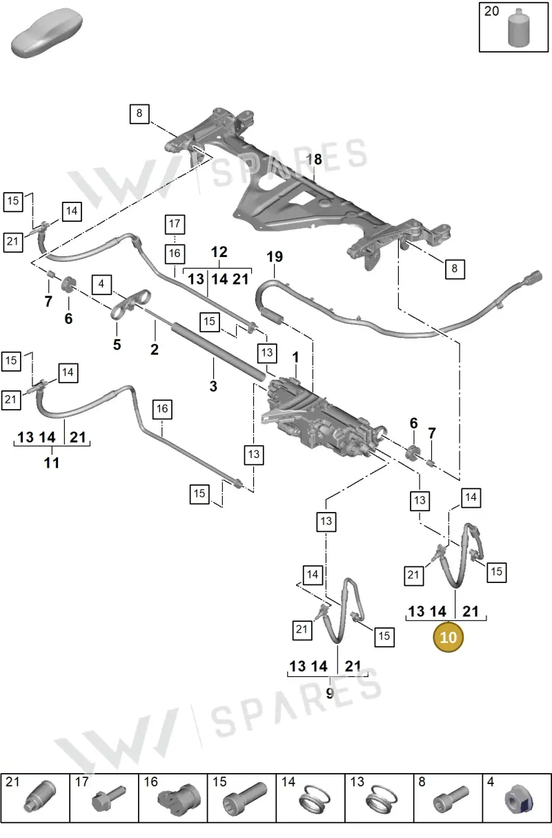 977411803B — Porsche Panamera (2023-2025) diagram p62402050, position 10