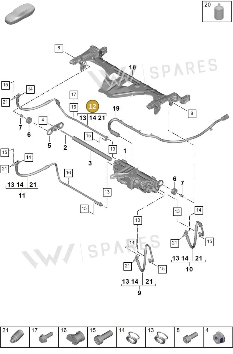 977411804B — Porsche Panamera (2023-2025) diagram p62402050, position 12