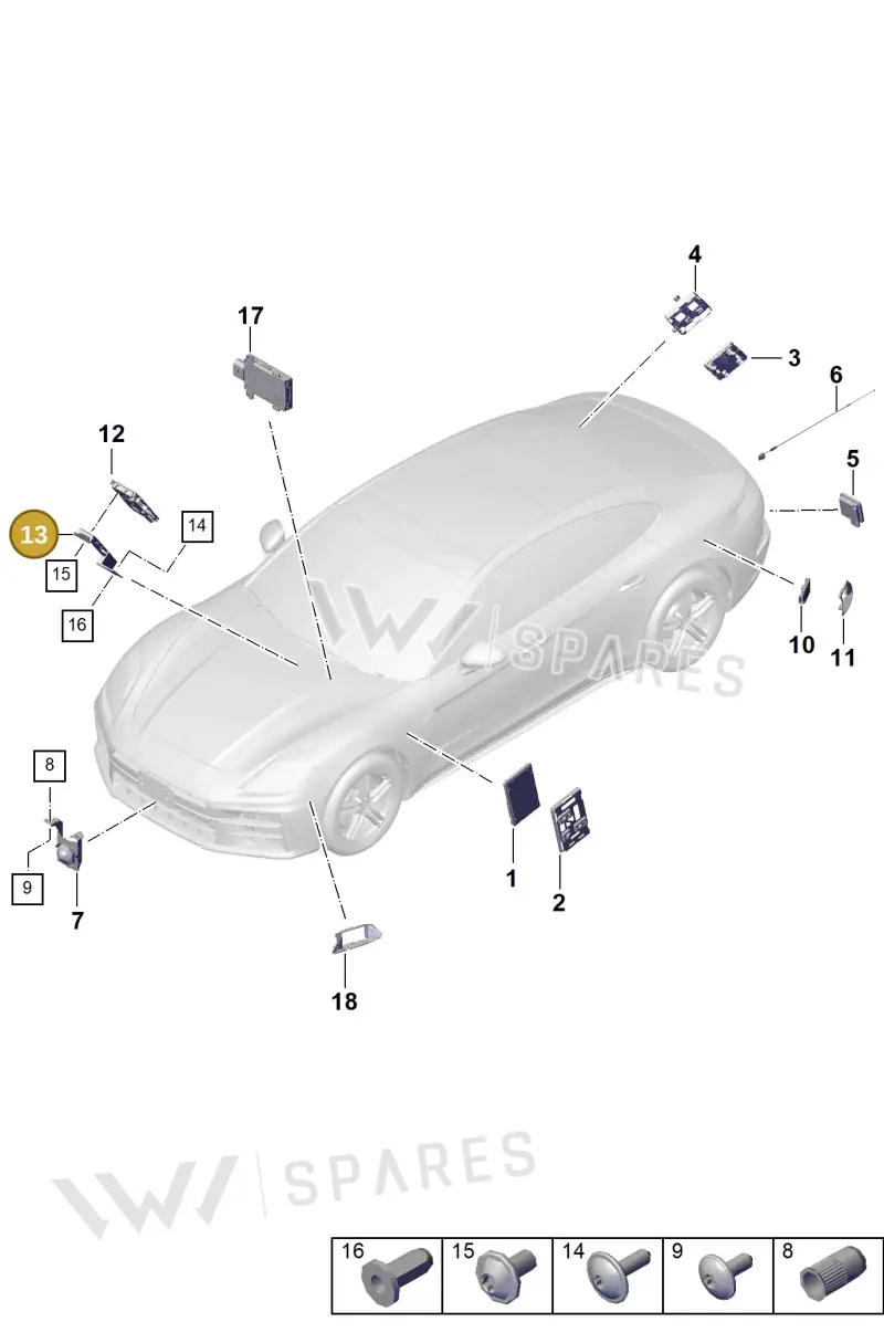 977907682 — Porsche Panamera (2023-2025) diagram p62901300, position 13