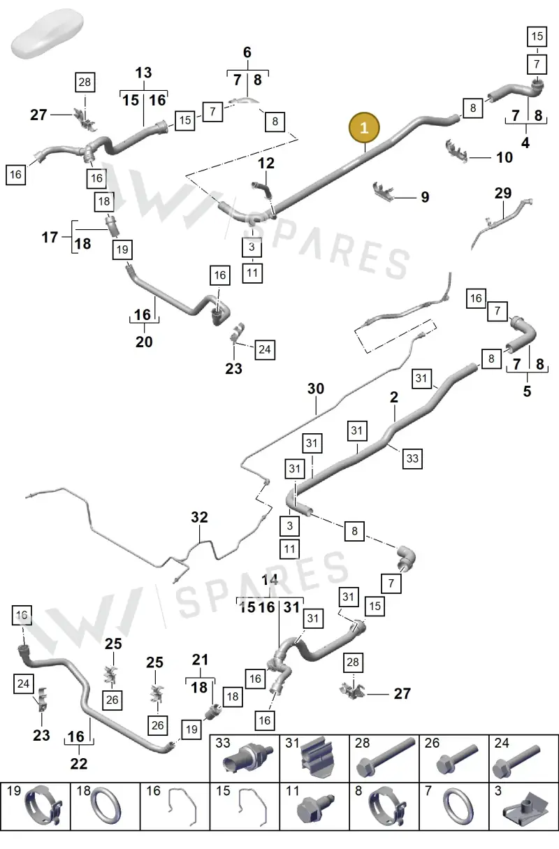 98110665102 — Porsche Boxster Spyder (2019-) diagram p55105300, position 1