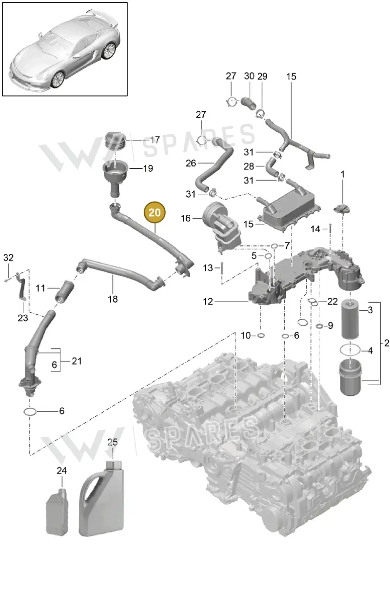 98110726503 — Porsche Cayman GT4 (2015-2016) diagram p45104005, position 20